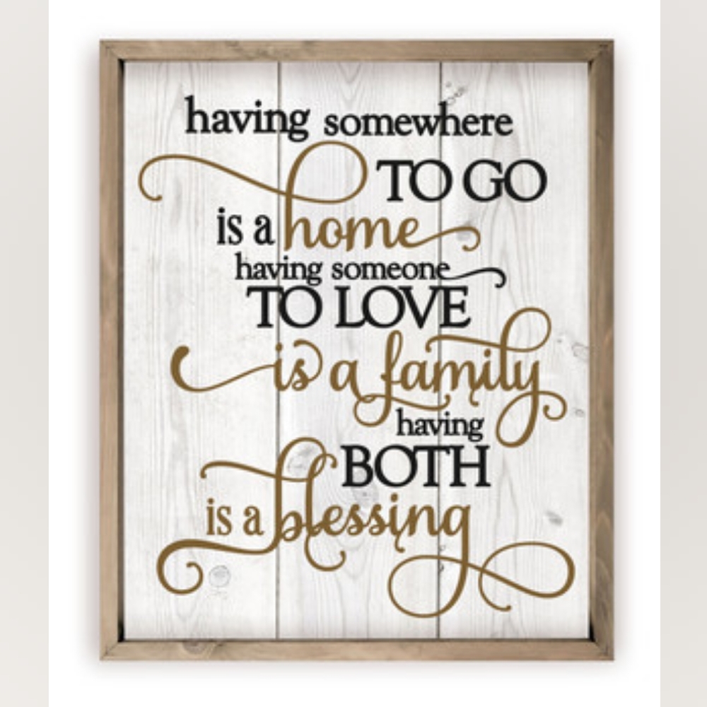 Home Rustic Wood Wall Sign